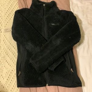 Black fluffy Columbia jacket